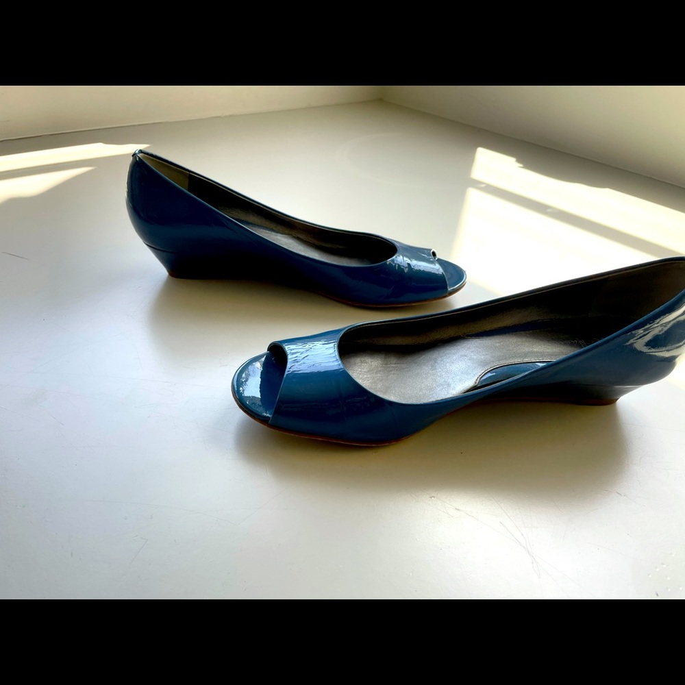 Cole Haan mini wedge peep toe
